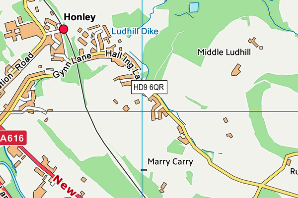HD9 6QR map - OS VectorMap District (Ordnance Survey) HD9 6QR map - OS VectorMap District (Ordnance Survey)
