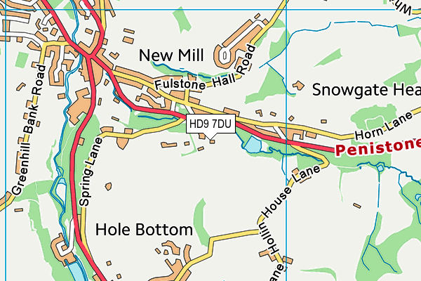 HD9 7DU map - OS VectorMap District (Ordnance Survey) HD9 7DU map - OS VectorMap District (Ordnance Survey)