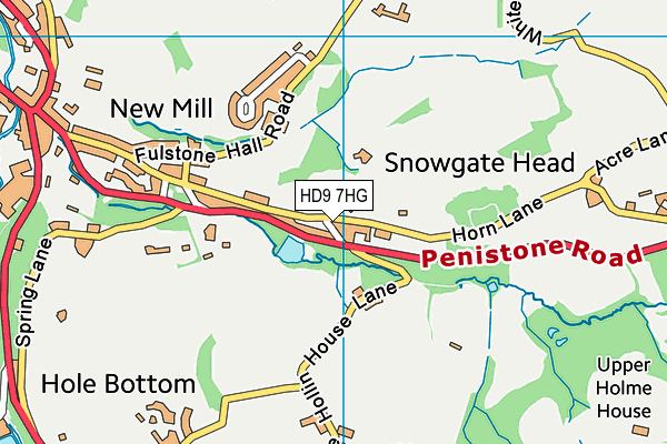 HD9 7HG map - OS VectorMap District (Ordnance Survey) HD9 7HG map - OS VectorMap District (Ordnance Survey)