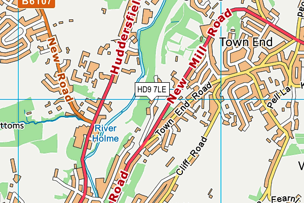 HD9 7LE map - OS VectorMap District (Ordnance Survey) HD9 7LE map - OS VectorMap District (Ordnance Survey)