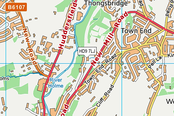 HD9 7LJ map - OS VectorMap District (Ordnance Survey) HD9 7LJ map - OS VectorMap District (Ordnance Survey)