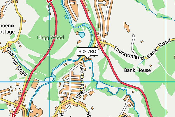 HD9 7RQ map - OS VectorMap District (Ordnance Survey)