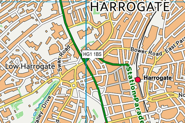 HG1 1BS map - OS VectorMap District (Ordnance Survey) HG1 1BS map - OS VectorMap District (Ordnance Survey)