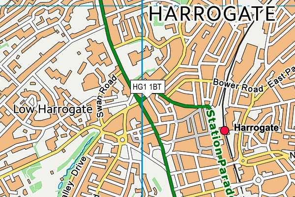 HG1 1BT map - OS VectorMap District (Ordnance Survey) HG1 1BT map - OS VectorMap District (Ordnance Survey)