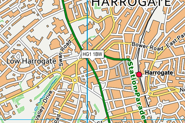 HG1 1BW map - OS VectorMap District (Ordnance Survey) HG1 1BW map - OS VectorMap District (Ordnance Survey)