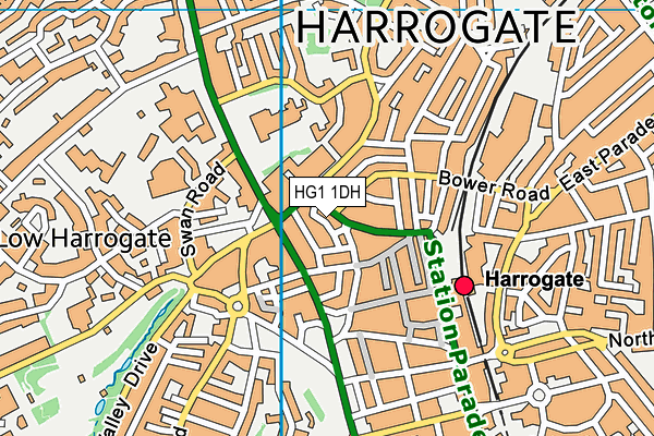 HG1 1DH map - OS VectorMap District (Ordnance Survey) HG1 1DH map - OS VectorMap District (Ordnance Survey)