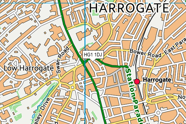 HG1 1DJ map - OS VectorMap District (Ordnance Survey) HG1 1DJ map - OS VectorMap District (Ordnance Survey)