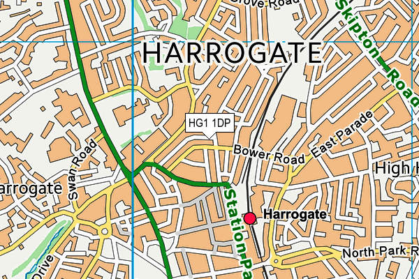 HG1 1DP map - OS VectorMap District (Ordnance Survey)