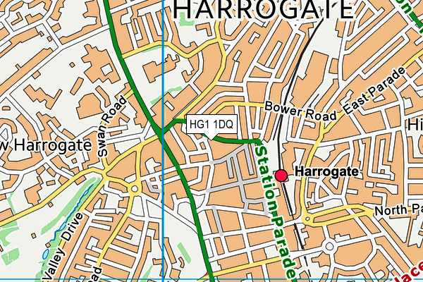 HG1 1DQ map - OS VectorMap District (Ordnance Survey) HG1 1DQ map - OS VectorMap District (Ordnance Survey)
