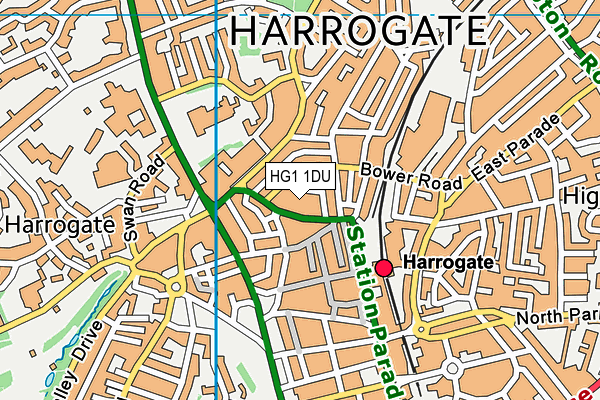 HG1 1DU map - OS VectorMap District (Ordnance Survey) HG1 1DU map - OS VectorMap District (Ordnance Survey)