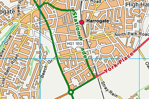 HG1 1EG map - OS VectorMap District (Ordnance Survey) HG1 1EG map - OS VectorMap District (Ordnance Survey)