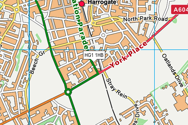 HG1 1HB map - OS VectorMap District (Ordnance Survey) HG1 1HB map - OS VectorMap District (Ordnance Survey)