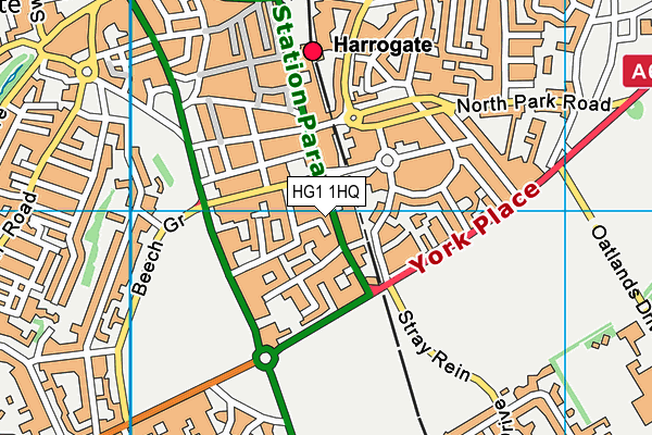 HG1 1HQ map - OS VectorMap District (Ordnance Survey) HG1 1HQ map - OS VectorMap District (Ordnance Survey)