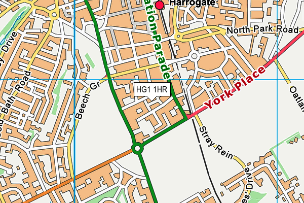 HG1 1HR map - OS VectorMap District (Ordnance Survey) HG1 1HR map - OS VectorMap District (Ordnance Survey)