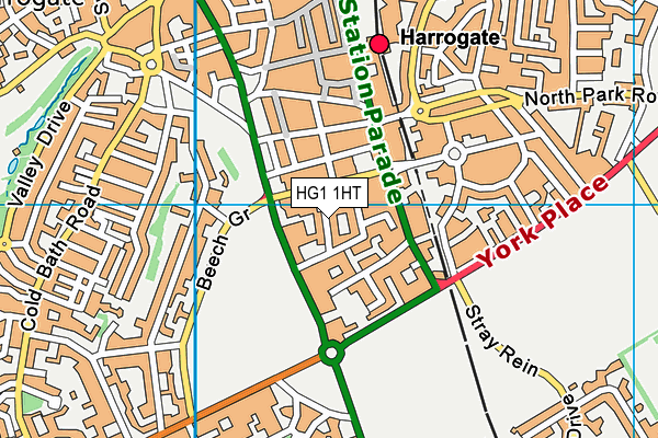 HG1 1HT map - OS VectorMap District (Ordnance Survey) HG1 1HT map - OS VectorMap District (Ordnance Survey)