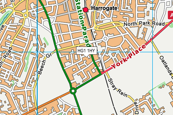 HG1 1HY map - OS VectorMap District (Ordnance Survey) HG1 1HY map - OS VectorMap District (Ordnance Survey)