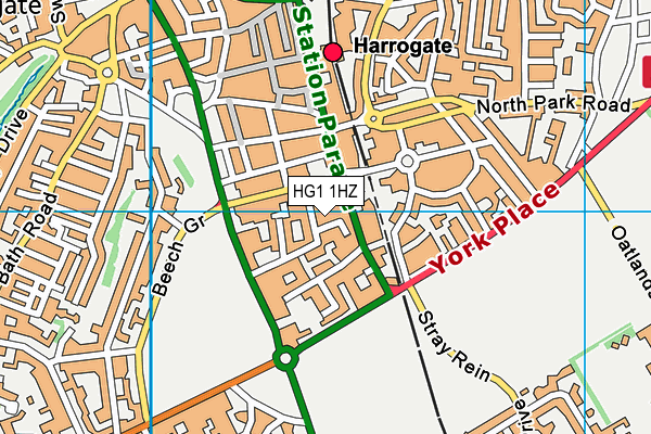 HG1 1HZ map - OS VectorMap District (Ordnance Survey) HG1 1HZ map - OS VectorMap District (Ordnance Survey)