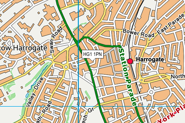 HG1 1PN map - OS VectorMap District (Ordnance Survey)