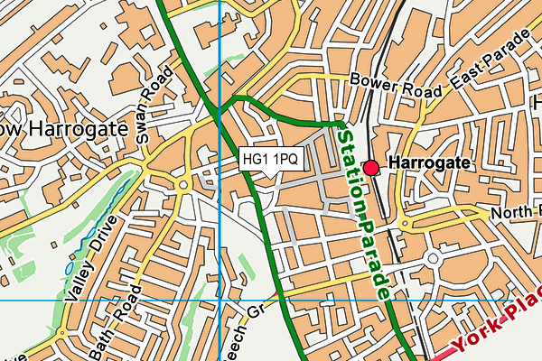 HG1 1PQ map - OS VectorMap District (Ordnance Survey) HG1 1PQ map - OS VectorMap District (Ordnance Survey)