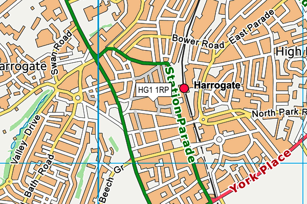 HG1 1RP map - OS VectorMap District (Ordnance Survey) HG1 1RP map - OS VectorMap District (Ordnance Survey)