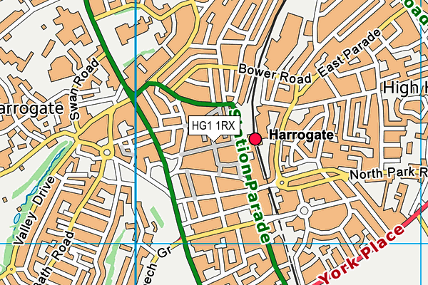 HG1 1RX map - OS VectorMap District (Ordnance Survey) HG1 1RX map - OS VectorMap District (Ordnance Survey)