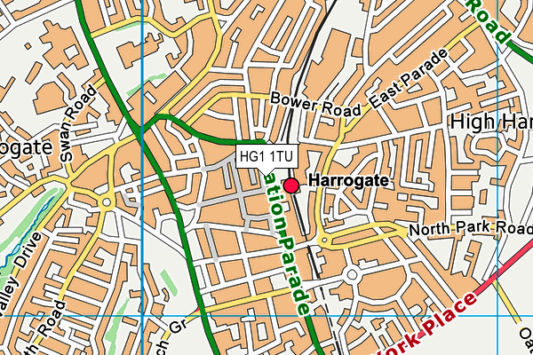 HG1 1TU map - OS VectorMap District (Ordnance Survey) HG1 1TU map - OS VectorMap District (Ordnance Survey)