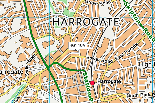 HG1 1UA map - OS VectorMap District (Ordnance Survey) HG1 1UA map - OS VectorMap District (Ordnance Survey)