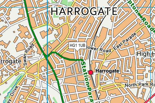 HG1 1UB map - OS VectorMap District (Ordnance Survey) HG1 1UB map - OS VectorMap District (Ordnance Survey)