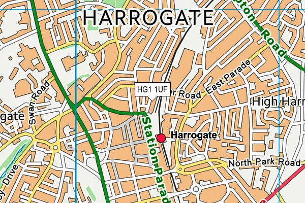 HG1 1UF map - OS VectorMap District (Ordnance Survey)