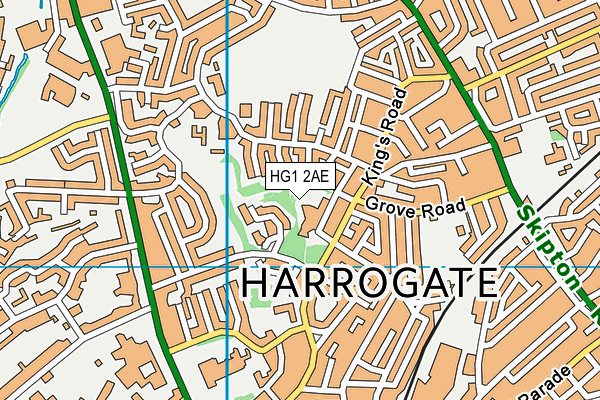 HG1 2AE map - OS VectorMap District (Ordnance Survey) HG1 2AE map - OS VectorMap District (Ordnance Survey)