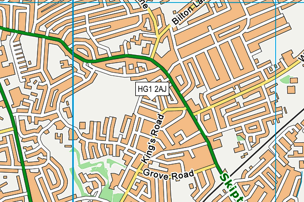 HG1 2AJ map - OS VectorMap District (Ordnance Survey) HG1 2AJ map - OS VectorMap District (Ordnance Survey)