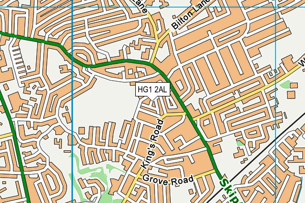 HG1 2AL map - OS VectorMap District (Ordnance Survey) HG1 2AL map - OS VectorMap District (Ordnance Survey)