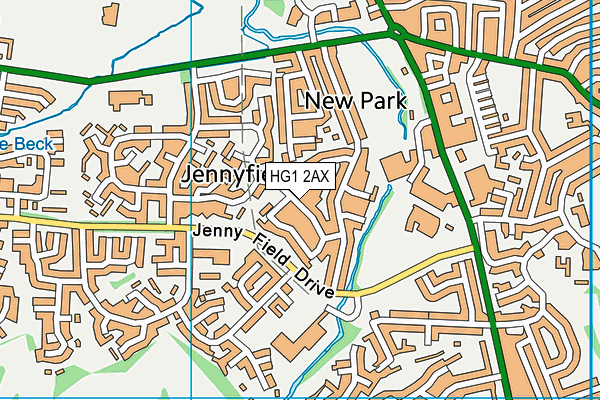 HG1 2AX map - OS VectorMap District (Ordnance Survey) HG1 2AX map - OS VectorMap District (Ordnance Survey)