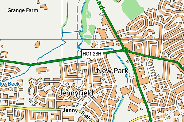 HG1 2BH map - OS VectorMap District (Ordnance Survey)