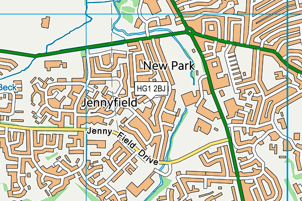 HG1 2BJ map - OS VectorMap District (Ordnance Survey) HG1 2BJ map - OS VectorMap District (Ordnance Survey)