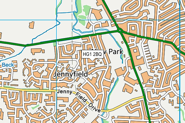 HG1 2BQ map - OS VectorMap District (Ordnance Survey) HG1 2BQ map - OS VectorMap District (Ordnance Survey)