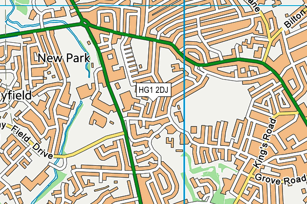 HG1 2DJ map - OS VectorMap District (Ordnance Survey) HG1 2DJ map - OS VectorMap District (Ordnance Survey)
