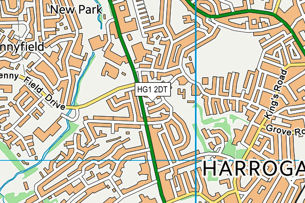 HG1 2DT map - OS VectorMap District (Ordnance Survey) HG1 2DT map - OS VectorMap District (Ordnance Survey)