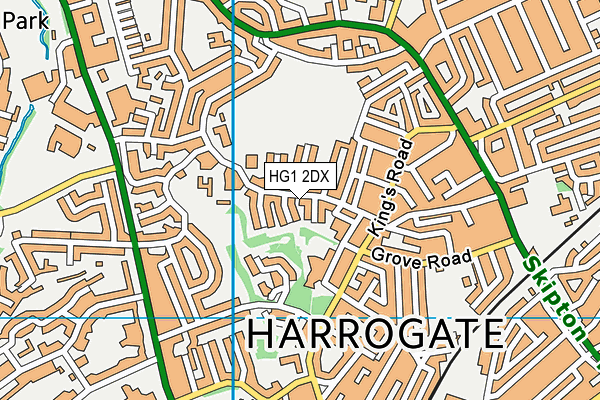 HG1 2DX map - OS VectorMap District (Ordnance Survey) HG1 2DX map - OS VectorMap District (Ordnance Survey)