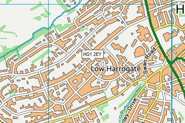 HG1 2EY map - OS VectorMap District (Ordnance Survey) HG1 2EY map - OS VectorMap District (Ordnance Survey)