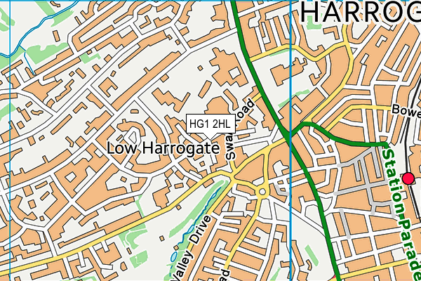HG1 2HL map - OS VectorMap District (Ordnance Survey) HG1 2HL map - OS VectorMap District (Ordnance Survey)