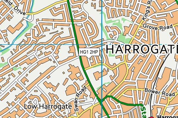 HG1 2HP map - OS VectorMap District (Ordnance Survey) HG1 2HP map - OS VectorMap District (Ordnance Survey)