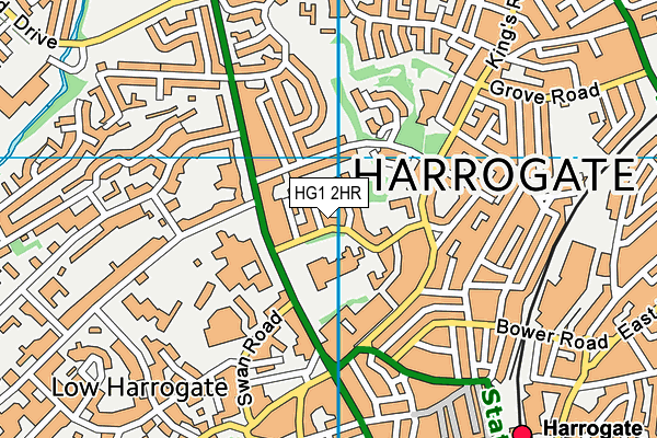HG1 2HR map - OS VectorMap District (Ordnance Survey) HG1 2HR map - OS VectorMap District (Ordnance Survey)