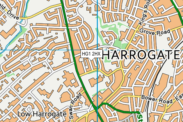 HG1 2HX map - OS VectorMap District (Ordnance Survey) HG1 2HX map - OS VectorMap District (Ordnance Survey)