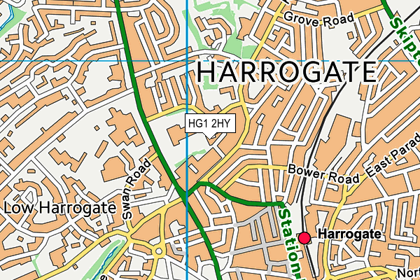 HG1 2HY map - OS VectorMap District (Ordnance Survey) HG1 2HY map - OS VectorMap District (Ordnance Survey)