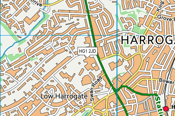 HG1 2JD map - OS VectorMap District (Ordnance Survey) HG1 2JD map - OS VectorMap District (Ordnance Survey)