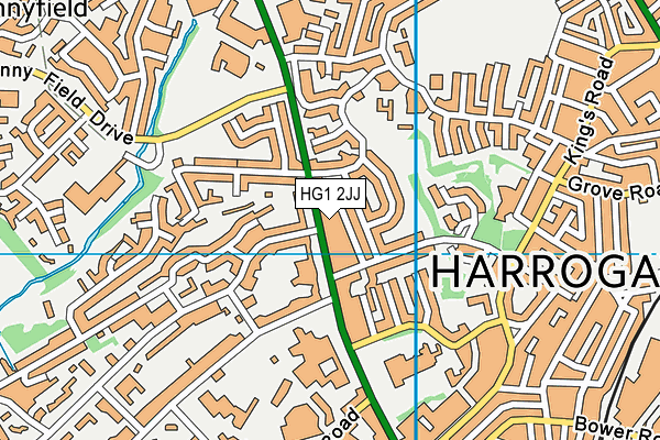 HG1 2JJ map - OS VectorMap District (Ordnance Survey) HG1 2JJ map - OS VectorMap District (Ordnance Survey)