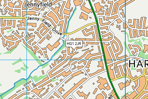 HG1 2JR map - OS VectorMap District (Ordnance Survey) HG1 2JR map - OS VectorMap District (Ordnance Survey)