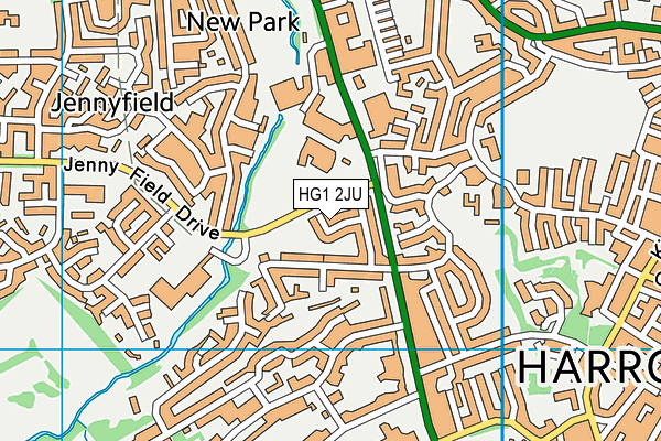 HG1 2JU map - OS VectorMap District (Ordnance Survey) HG1 2JU map - OS VectorMap District (Ordnance Survey)