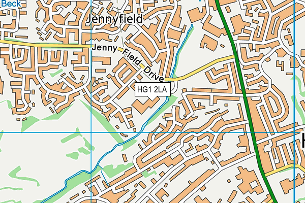 HG1 2LA map - OS VectorMap District (Ordnance Survey) HG1 2LA map - OS VectorMap District (Ordnance Survey)